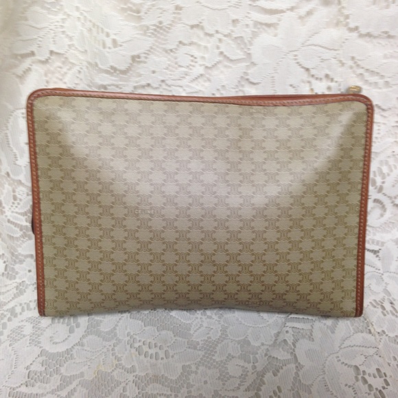 Celine, Cream Macadam 2-way Clutch, Crossbody HBag - Picture 4 of 9
